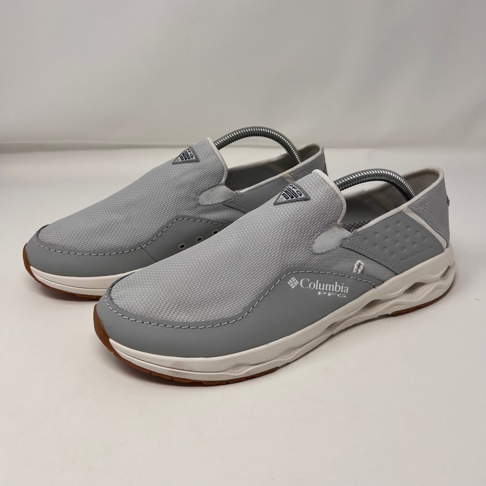 Columbia PFG Bahama X Slip On Shoes Mens 10 Gray Blood N Guts Fishing EUC
